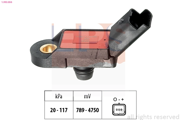 Aukščio adaptacijos oro slėgio jutiklis EPS 1.993.056