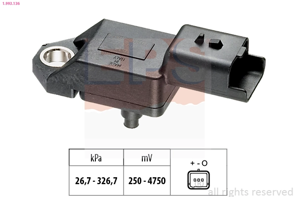 Aukščio adaptacijos oro slėgio jutiklis EPS 1.993.136