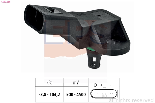 Stabdžių stiprintuvo slėgio jutiklis EPS 1.993.280