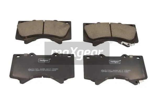 Diskinių stabdžių trinkelių rinkinys MAXGEAR 19-1471