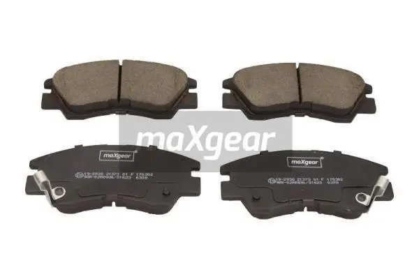 Diskinių stabdžių trinkelių rinkinys MAXGEAR 19-2938