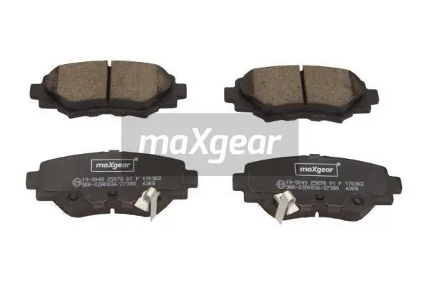 Diskinių stabdžių trinkelių rinkinys MAXGEAR 19-3049