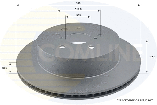 Stabdžių diskas COMLINE ADC01123V