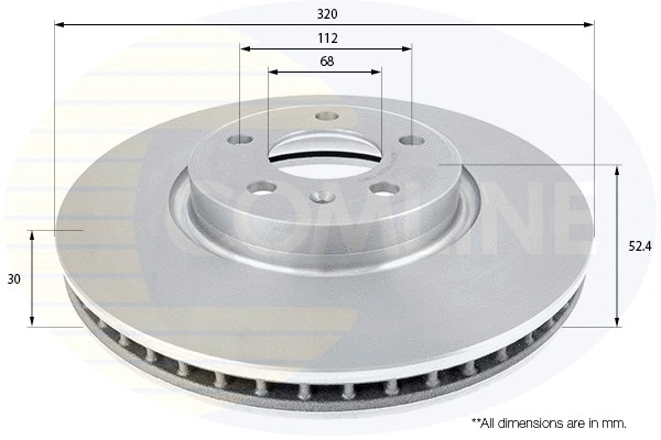 Stabdžių diskas COMLINE ADC2614V