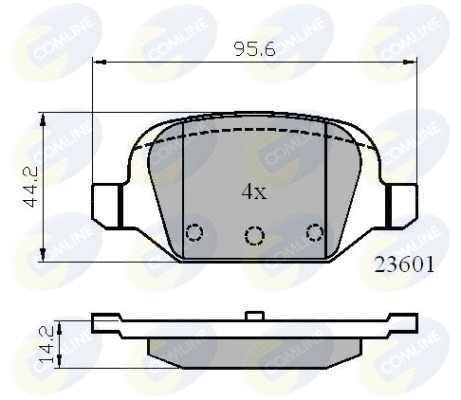 Diskinių stabdžių trinkelių rinkinys COMLINE CBP01026