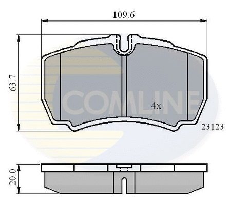 Diskinių stabdžių trinkelių rinkinys COMLINE CBP01034