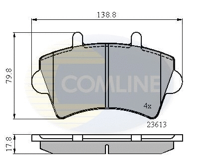 Diskinių stabdžių trinkelių rinkinys COMLINE CBP01035