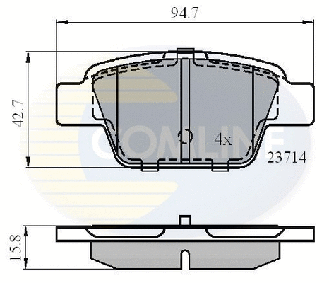 Diskinių stabdžių trinkelių rinkinys COMLINE CBP01039