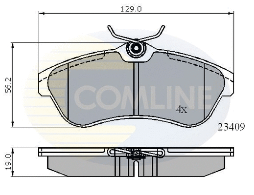 Diskinių stabdžių trinkelių rinkinys COMLINE CBP01146