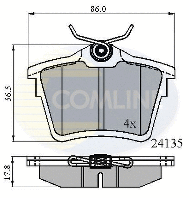 Diskinių stabdžių trinkelių rinkinys COMLINE CBP01252
