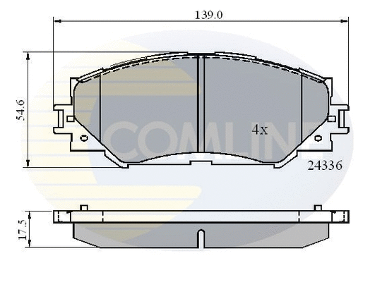 Diskinių stabdžių trinkelių rinkinys COMLINE CBP01515