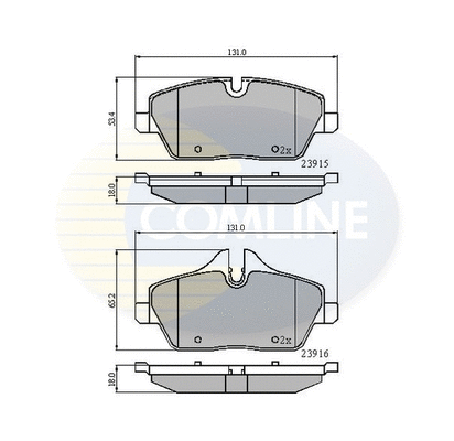 Diskinių stabdžių trinkelių rinkinys COMLINE CBP01531
