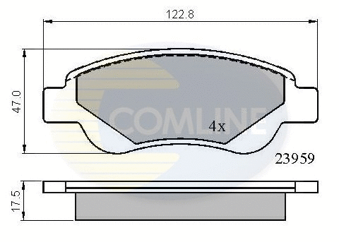 Diskinių stabdžių trinkelių rinkinys COMLINE CBP01552
