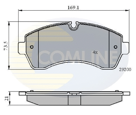 Diskinių stabdžių trinkelių rinkinys COMLINE CBP01569