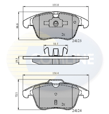 Diskinių stabdžių trinkelių rinkinys COMLINE CBP01591