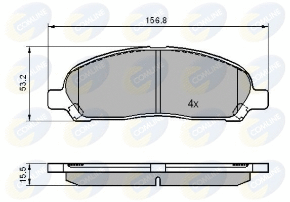 Diskinių stabdžių trinkelių rinkinys COMLINE CBP01606
