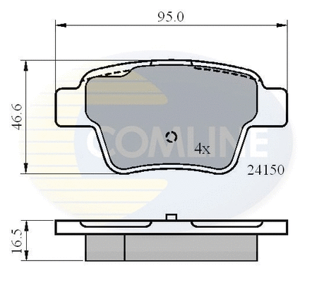 Diskinių stabdžių trinkelių rinkinys COMLINE CBP01658