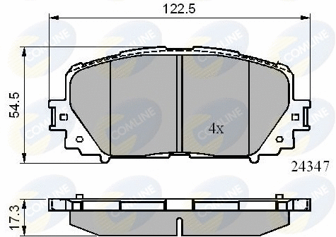 Diskinių stabdžių trinkelių rinkinys COMLINE CBP01767