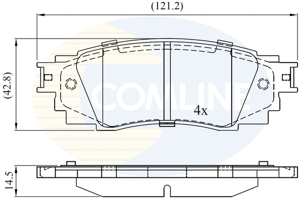 Diskinių stabdžių trinkelių rinkinys COMLINE CBP02430