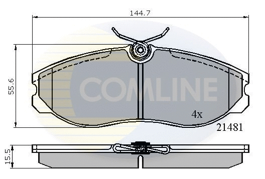 Diskinių stabdžių trinkelių rinkinys COMLINE CBP0447