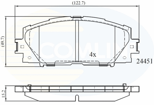 Diskinių stabdžių trinkelių rinkinys COMLINE CBP06014