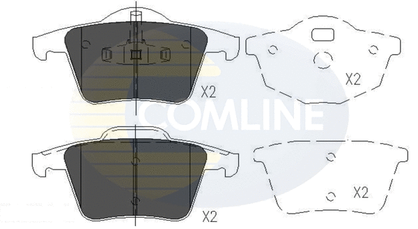 Diskinių stabdžių trinkelių rinkinys COMLINE CBP06027