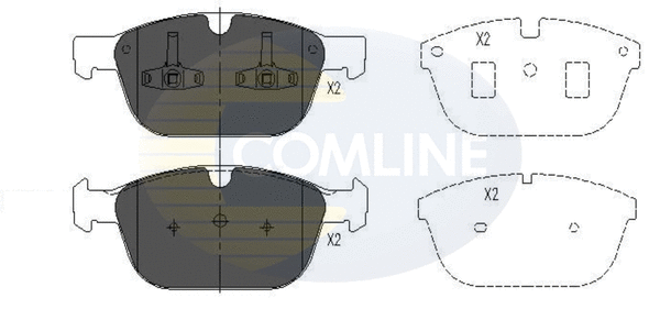 Diskinių stabdžių trinkelių rinkinys COMLINE CBP06069