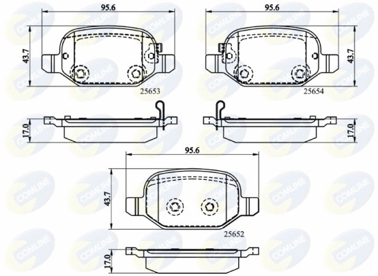 Diskinių stabdžių trinkelių rinkinys COMLINE CBP32139