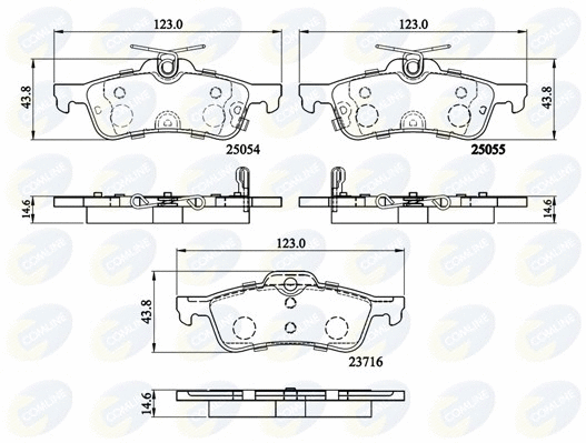 Diskinių stabdžių trinkelių rinkinys COMLINE CBP32204
