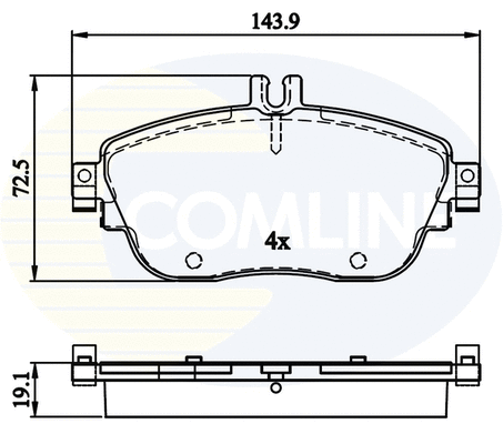 Diskinių stabdžių trinkelių rinkinys COMLINE CBP32208