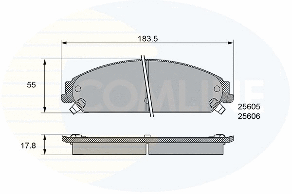 Diskinių stabdžių trinkelių rinkinys COMLINE CBP36086