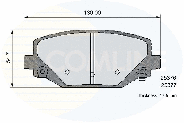 Diskinių stabdžių trinkelių rinkinys COMLINE CBP36102