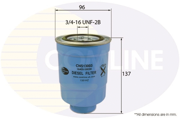 Kuro filtras COMLINE CNS13003