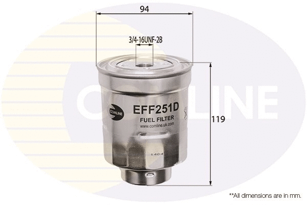 Kuro filtras COMLINE EFF251D