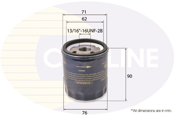 Alyvos filtras COMLINE EOF003