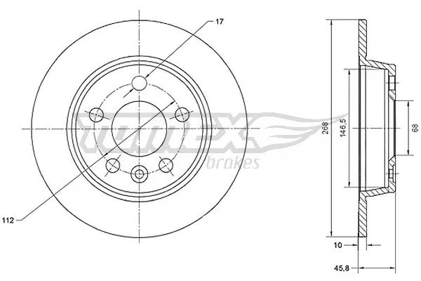 Stabdžių diskas TOMEX Brakes TX 70-16