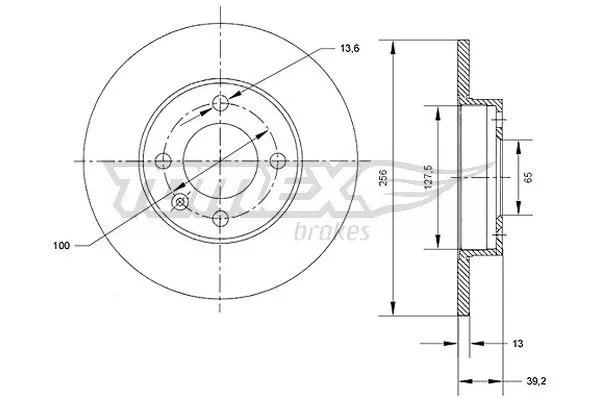 Stabdžių diskas TOMEX Brakes TX 70-32