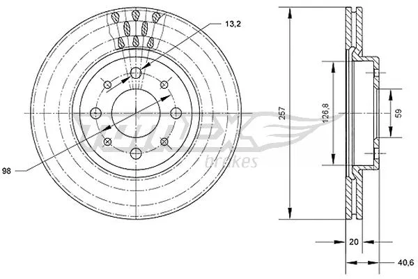 Stabdžių diskas TOMEX Brakes TX 70-42