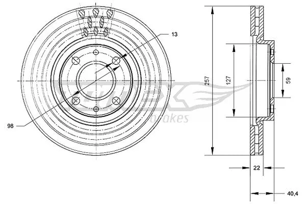 Stabdžių diskas TOMEX Brakes TX 70-56