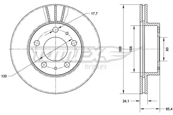 Stabdžių diskas TOMEX Brakes TX 70-60