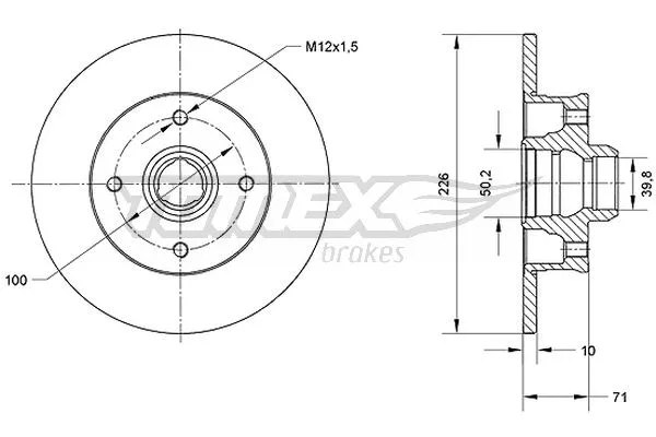 Stabdžių diskas TOMEX Brakes TX 70-71