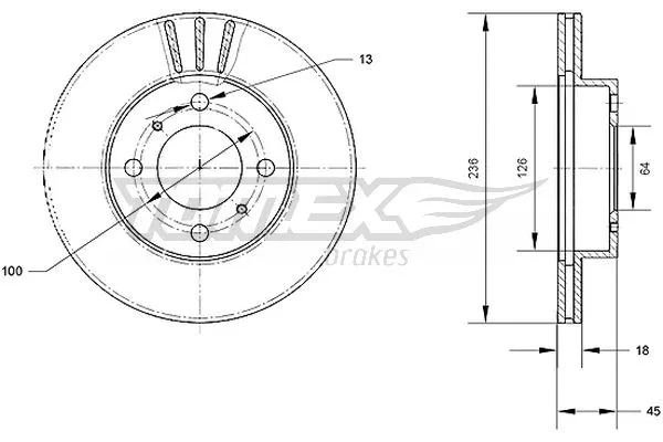 Stabdžių diskas TOMEX Brakes TX 70-98