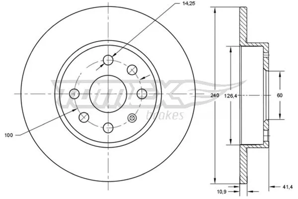 Stabdžių diskas TOMEX Brakes TX 71-52