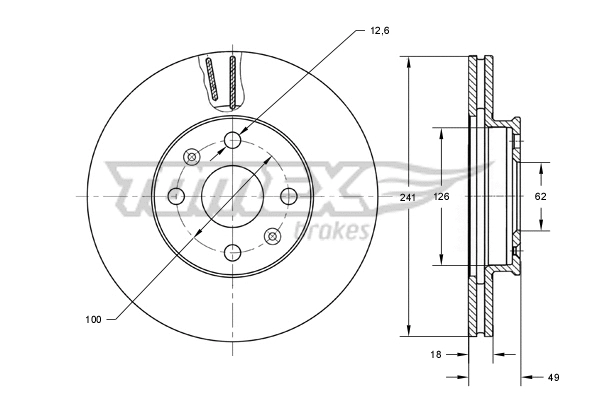 Stabdžių diskas TOMEX Brakes TX 71-62