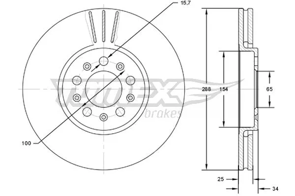 Stabdžių diskas TOMEX Brakes TX 72-04