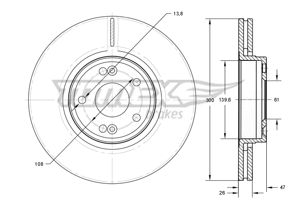 Stabdžių diskas TOMEX Brakes TX 72-12