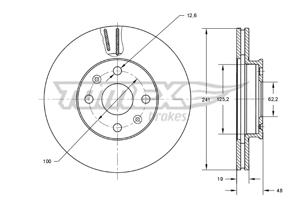 Stabdžių diskas TOMEX Brakes TX 72-15