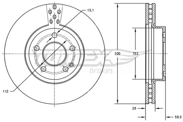 Stabdžių diskas TOMEX Brakes TX 72-31