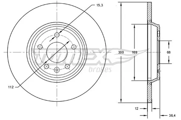 Stabdžių diskas TOMEX Brakes TX 72-50