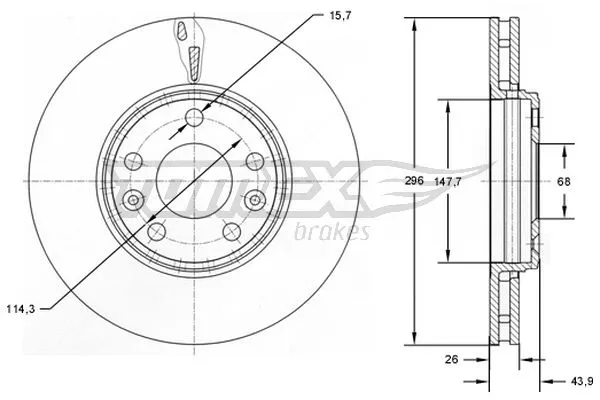Stabdžių diskas TOMEX Brakes TX 72-51